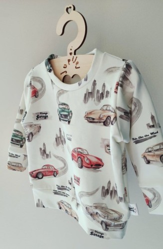 Bluza dresowa dla chłopca samochody
