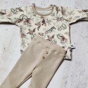 Bluza mini Safari i legginsy piaskowy beż