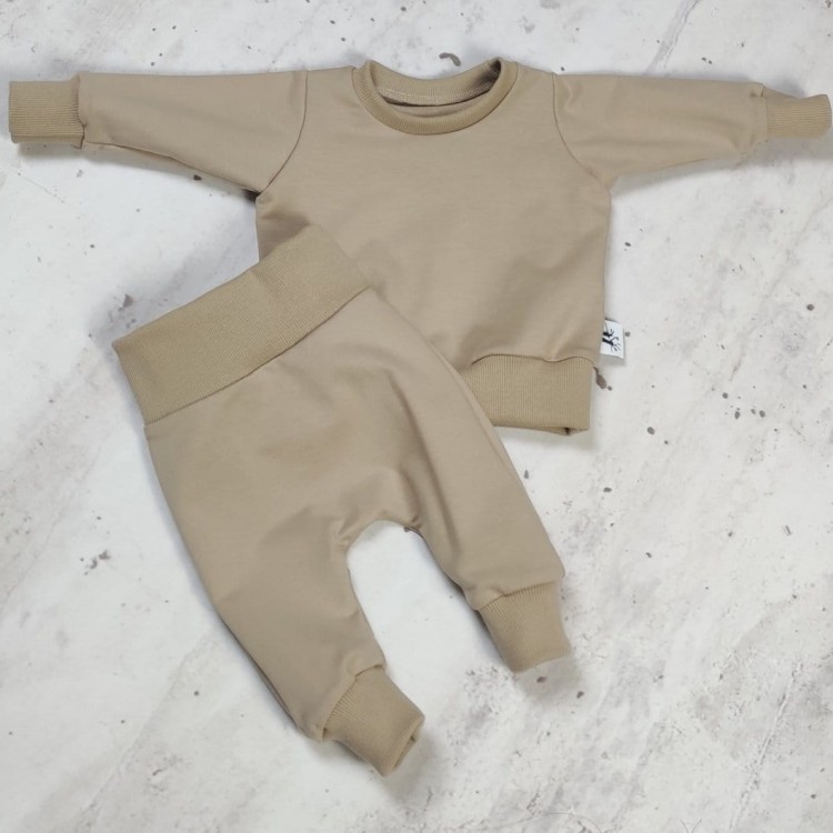 zestaw niemowlęcy dres latte