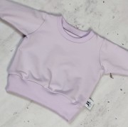 bluza dziewczęca kolor liliowy (jasna lawenda)