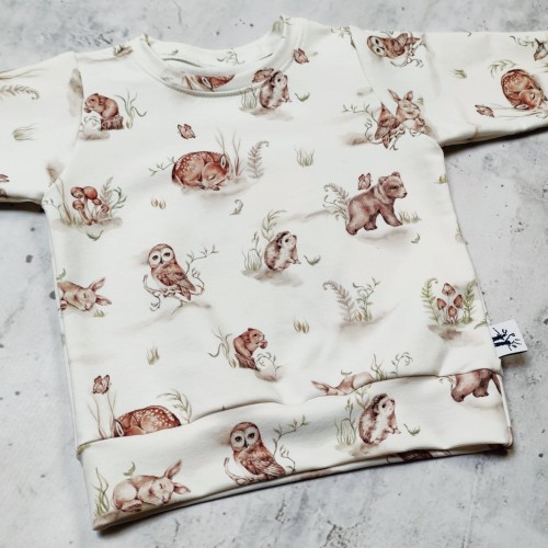 bluza dresowa w zwierzątka