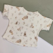 t-shirt z dzianiny prążkowanej zwierzątka