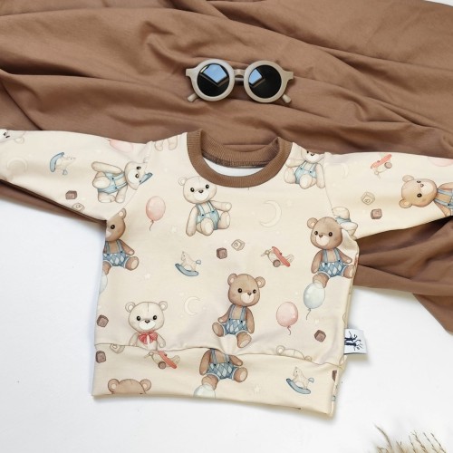 bluza w misie czekoladowy brąz