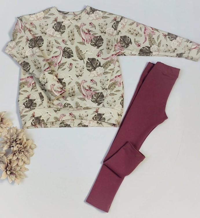 tunika w dinozaury legginsy