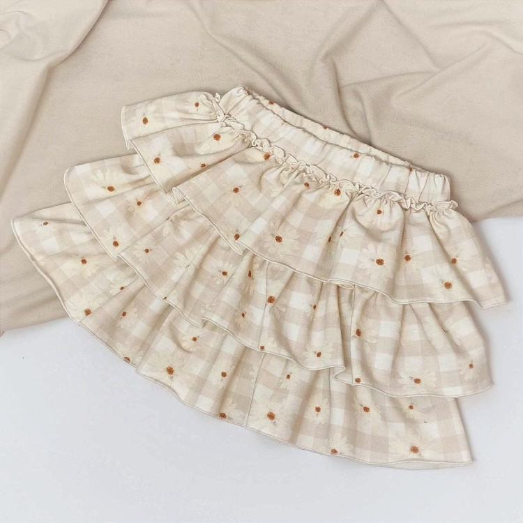 spódniczka frills stokrotki na kracie