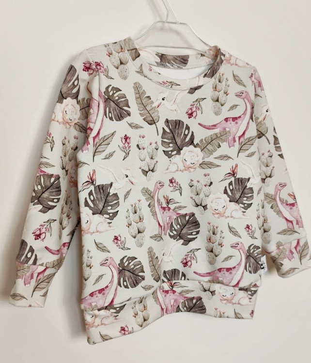 Bluza różowe dinozaury