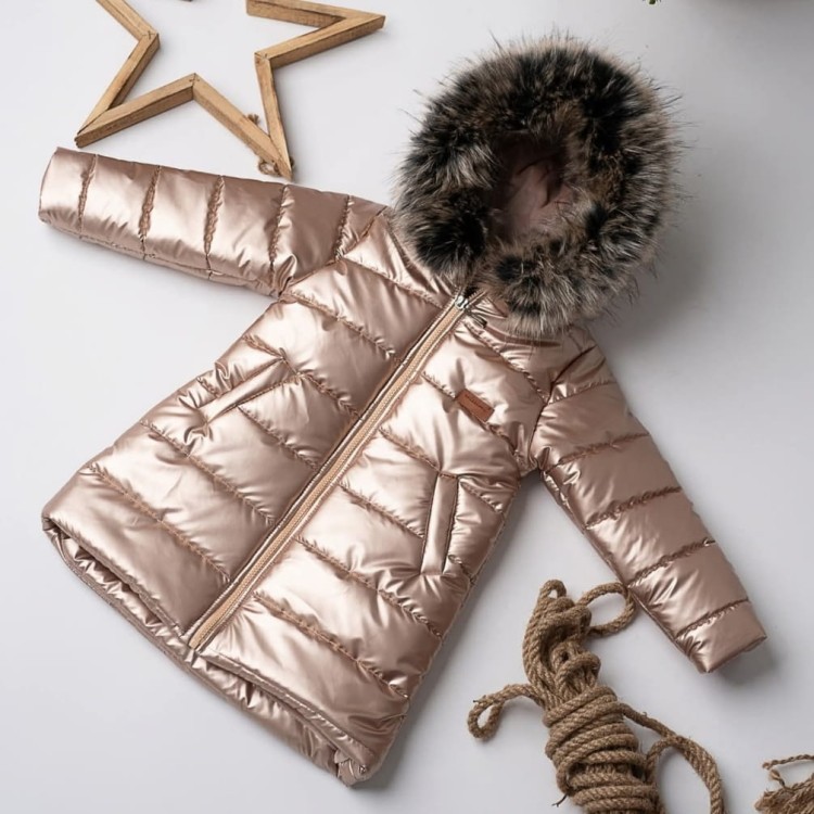 płaszcz zimowy rose gold