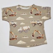 tshirt chłopięcy plac budowy: koparki, betoniarki
