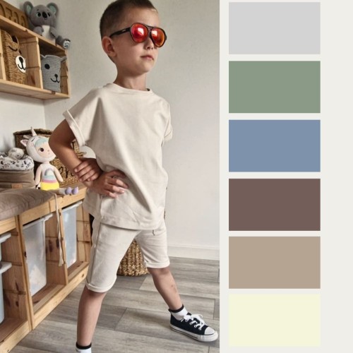 Zestaw Basic letni komplet dresowy dla chłopca t-shirt oversize spodenki polskie ubrania dla dzieci