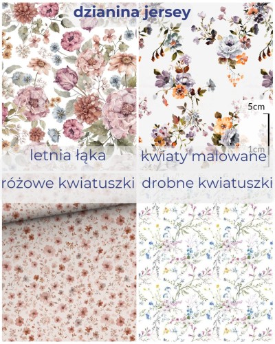 wzory kwiaty na body letnie